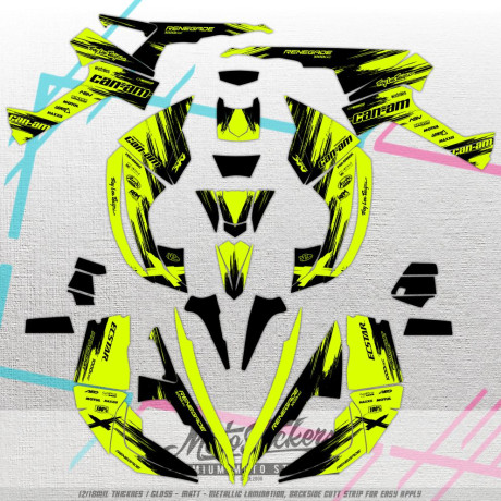 CAN-AM RENEGADE 800/1000 custom graphic - stickers (neon yellow)