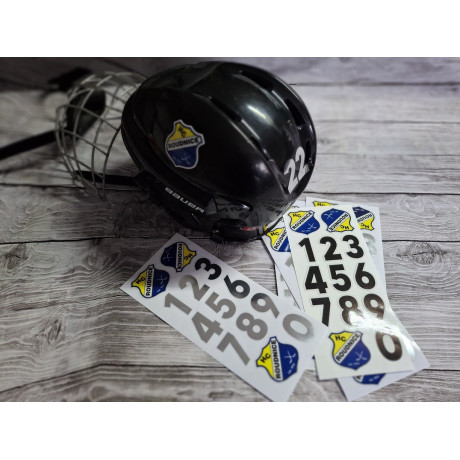 sticker set not only for helmets - numbers 0-9 and your logos