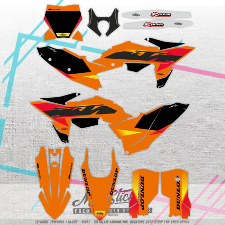 KTM SX / SXF / XC / XCF 2023-2024 & EXC-F / XCF-W /XC-W 2024-2025 kompletní sada samolep