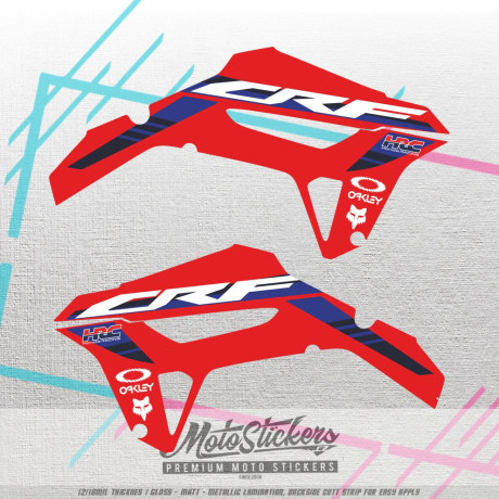 Honda CRF 450R 2021-2024  pouze samolepy na chladičové strany - holografická folie