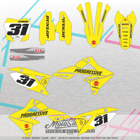SUZUKI RMZ RM-Z 450 2018-2026 RM-Z 250 2019-2026 vlastní sada samolep