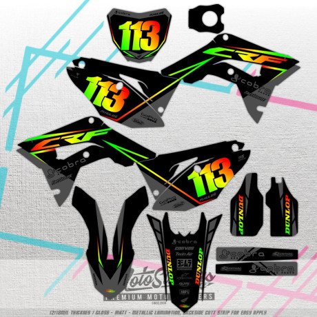 HONDA CRF 250R 2018 - 2021 & CRF 450R 2017 - 2020  sada samolep holografická fólie
