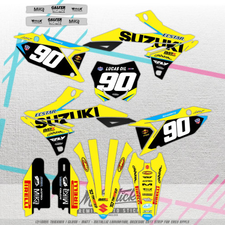 SUZUKI RMZ 450 2018-2026 RMZ 250 2019-2026 custom stickers set