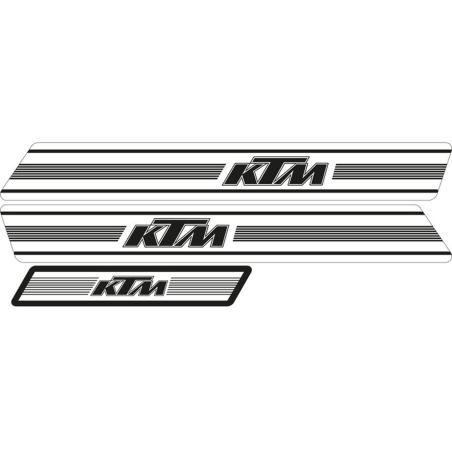 sada polepů KTM GS 74-76 bílá