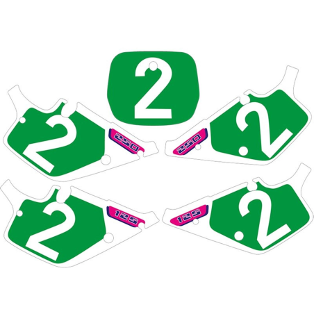 sada polepů tabulek YZ 91-92 zelená