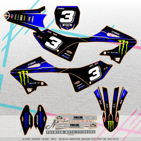 YAMAHA YZ125 & YZ250 2022 - 2023 custom motocross sticker set
