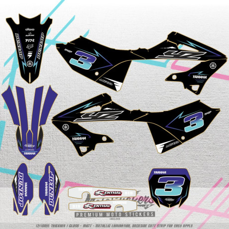 YAMAHA YZ125 & YZ250 2022 - 2023 custom motocross sticker set