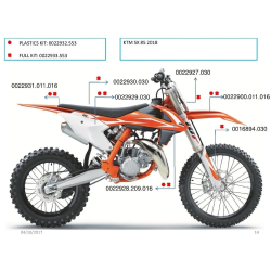 ACERBIS plastový full kit KTM SX 85 18 - replica 18