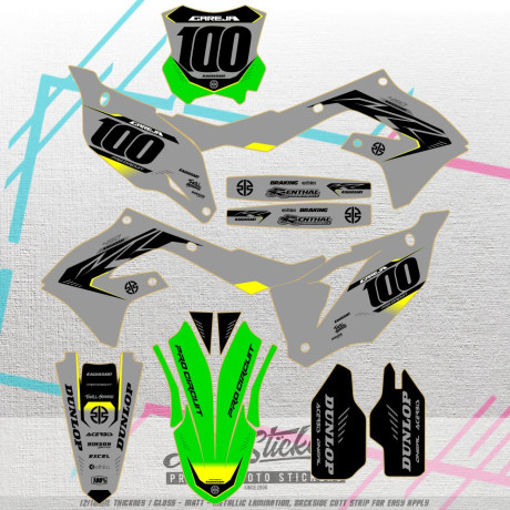 Kawasaki KXF KX450F 2019-2023 KX250F 2021-2025 kompletní samolepky