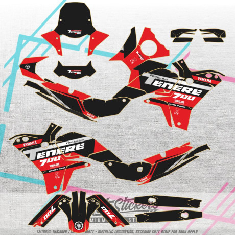 Yamaha Tenere T700 2025 - 2026 sticker set pattern xx02