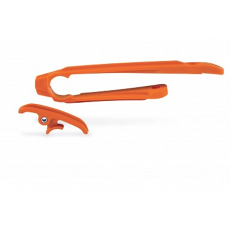 Acerbis vodítko řetězu kyvka (přední) včetně vložky vodítka (lízátko) EXC/EXC-F 12/16 oranž