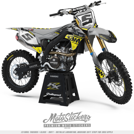 Kawasaki KXF KX450F 2019-2023 KX250F 2021-2024 stickers kit graphic