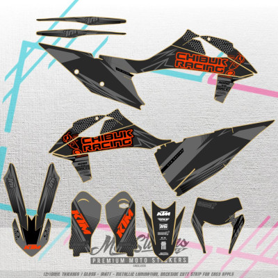 KTM EXC 125, 250, 450 2019 - 2022 kompletní sada samolep