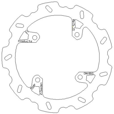 brzdový kotouč zadní Beta RR 13-