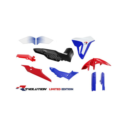 sada plastů Revolution Rtech pro Honda Transalp 750 23-26 HRC bílá/modrá/červená