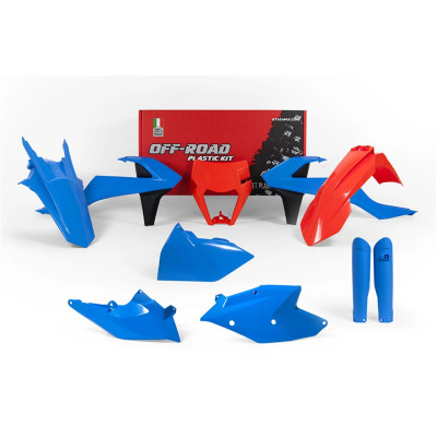 sada plastů 7 dílů KTM EXC/F/ 17-19 oranž/modrá