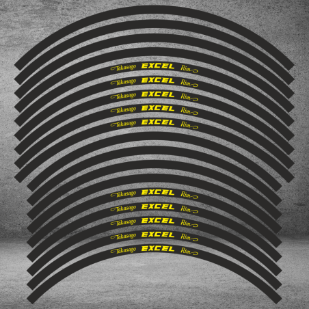 EXCEL RIM DECALS GRAPHICS - yellow