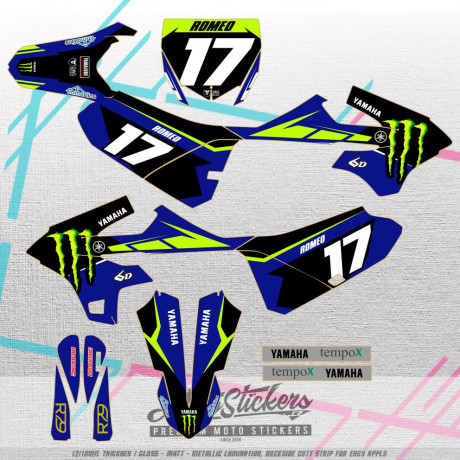 YAMAHA YZ 85 2022-2025 sada samolep (skutečná flou žlutá)