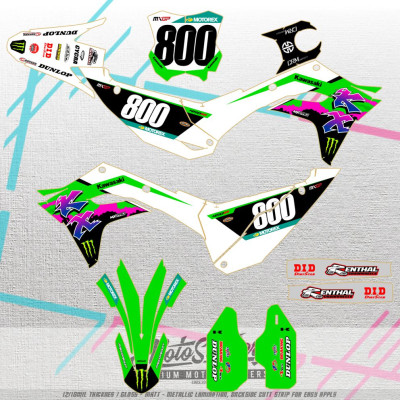 KAWASAKI KX KXF KX-F 250 2025 & 450 2024-2025 kompletní samolepky