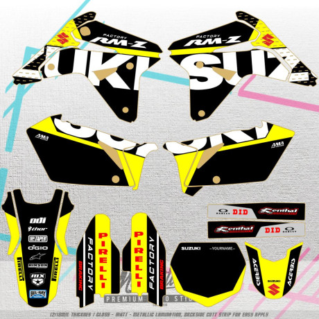 SUZUKI RMZ RM-Z 450 2008-2017 vlastní sada samolep
