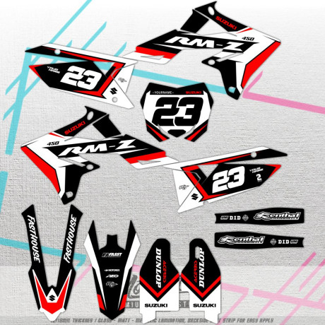 SUZUKI RMZ 450 2018-2026 RMZ 250 2019-2026 custom stickers set