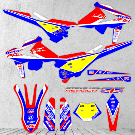 Beta RR 2018 - 2019 Steve Holcombe replika sada samolep