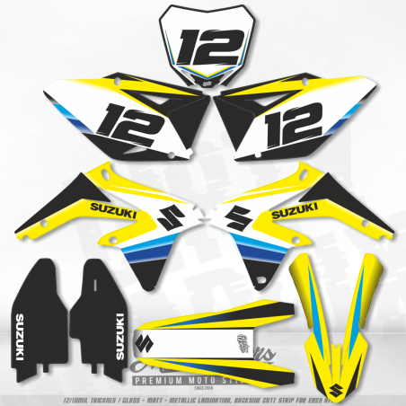 stickers set  Suzuki RMZ 450 2008-2017 custom graphic