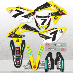 sada samolep Suzuki RMZ 450 2008-2017 vlastní grafika James Stewart replika