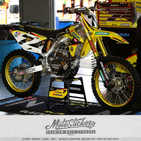 stickers set  Suzuki RMZ 450 2008-2017 custom graphic James Stewart replica