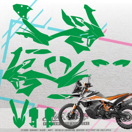 KTM 790 890 ADVENTURE S and R 2018 - 2023 Vector Graphics MX Template 1:1