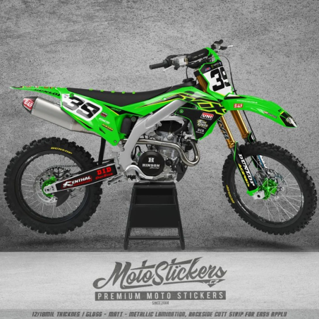 Kawasaki KXF KX450F 2019-2023 KX250F 2021-2024 stickers kit graphic