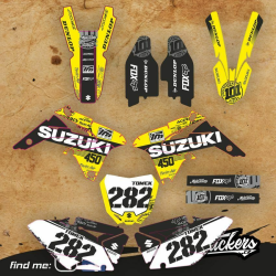 stickers set  Suzuki RM-Z RMZ 450 2008-2017 custom graphic