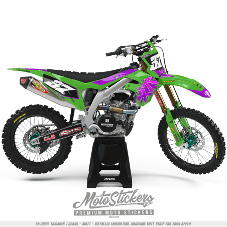 Kawasaki KXF KX450F 2019-2023 KX250F 2021-2024 stickers kit graphic