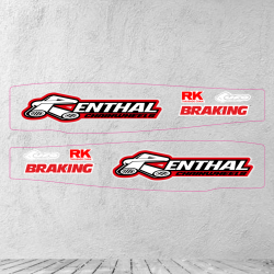 Kawasaki KXF 450 2024-2025 stickers for the rear swingarm - clear with white print