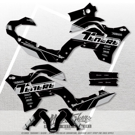 Yamaha Tenere 700 sticker set pattern with plastic kit Rtech