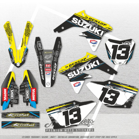 sada samolep Suzuki RM-Z RMZ 450 2008-2017 vlastní grafika