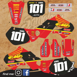 Honda CR 125 1998-99 CR 250 1997-1999 custom graphic - stickers