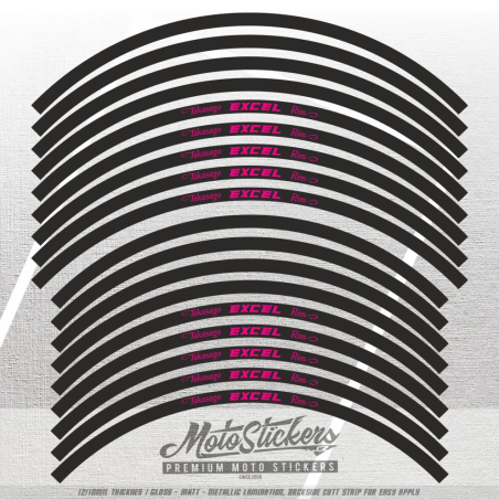 EXCEL RIM DECALS GRAPHICS - MAGENTA