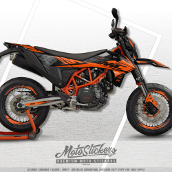 KTM SMC-R 2019 2020 2021 SMC R 690 kompletní samolepky flourescenční oranžová