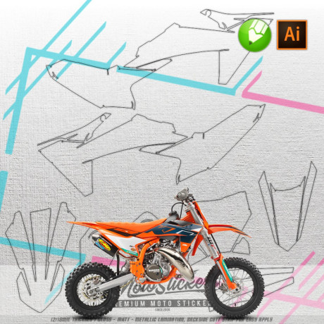 Ktm SX 50 2024- Vector Graphics MX Template 1:1