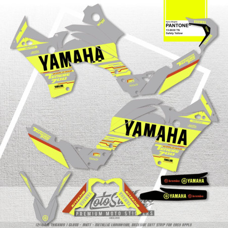 Yamaha Tenere 700 T700 Extreme sticker set with neon yellow pattern 1