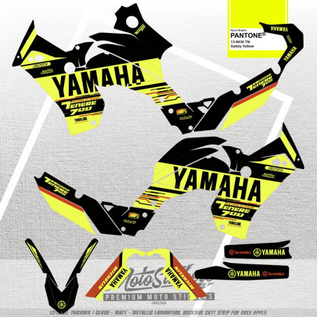 Yamaha Tenere 700 T700 Extreme sada samolep s flourescenční barvou 2