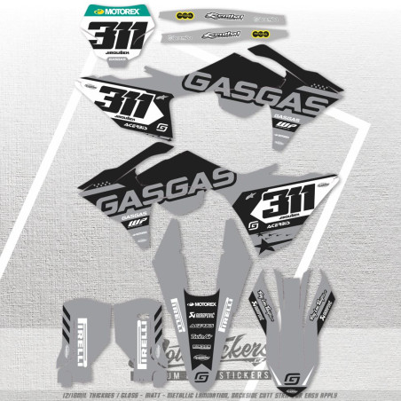 GASGAS MC450F, MC350F, MC250F 2024 & 2023 MC450F custom stickers kit