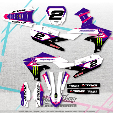 sada samolep YAMAHA YZF 250 2019-2023 & 450 2018-2022