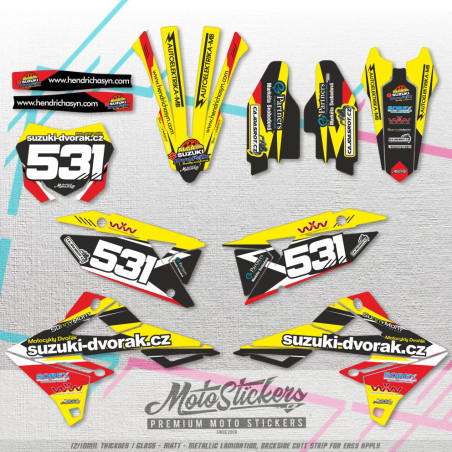 SUZUKI RMZ 450 2018-2025 RMZ 250 2019-2025 custom stickers set