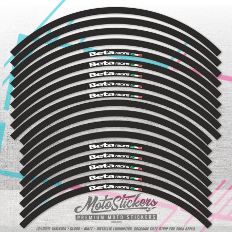 Beta racing RIM DECALS GRAPHICS - black 2.