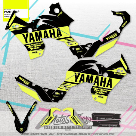 Yamaha Tenere 700 T700 Extreme sticker set with neon yellow pattern 3