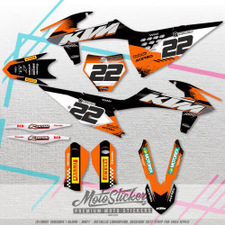 KTM SX SX-F 125, 250, 450 2019 - 2022 kompletní sada samolep