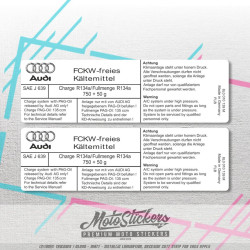 Oprava samolepky na rámu - Audi 180x54mm