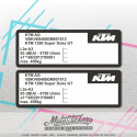 Frame sticker repair - VIN label - KTM 96x33mm